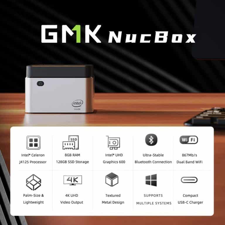 World’s smallest Mini PC GMK NucBox powered by Intel Celeron J4125 available for $199.99