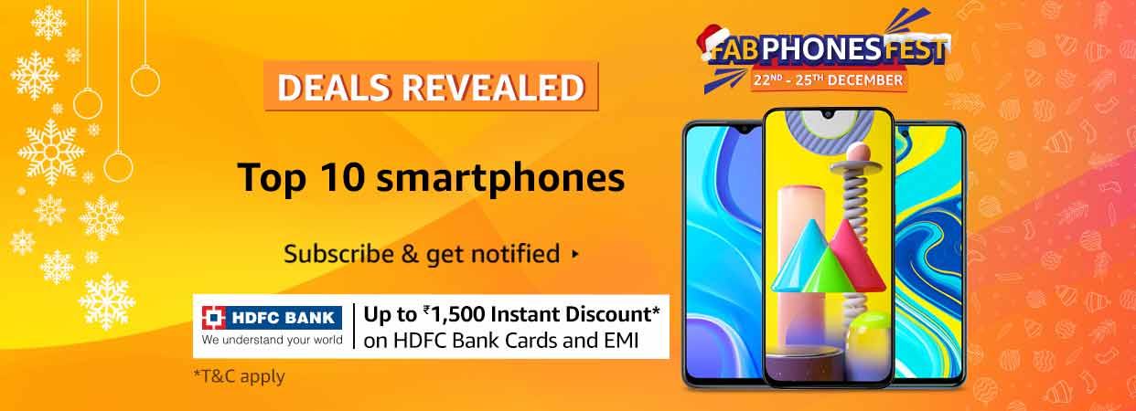 Fab Phones Fest: Grab the Best Deals on Phones from 22nd to 25th December on Amazon