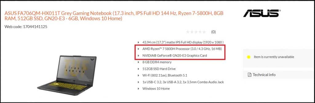E03F9727 13EE 42B0 8344 FE70056F37A5 ASUS TUF Gaming A17 spotted with AMD Ryzen 7 5800H and RTX 3060 GPU on German site