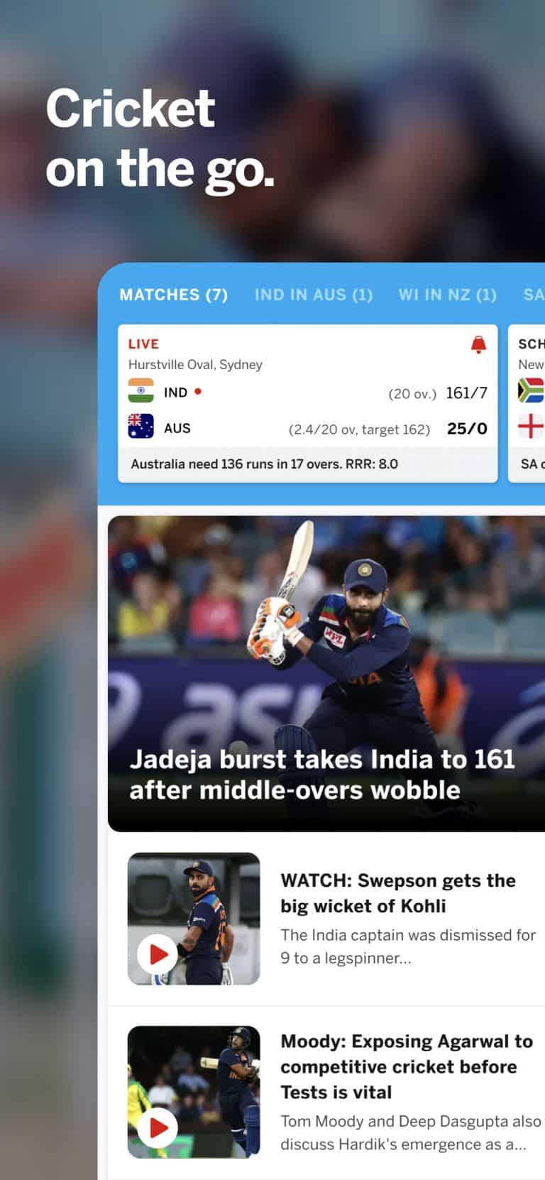 Cricket is back, and ESPNcricinfo’s all-new app is the all-round match companion you will ever need