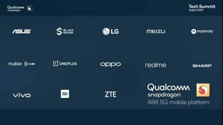 Upcoming Snapdragon 888 powered smartphones