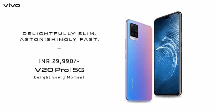 Vivo V20 Pro 5G Launched in India at INR 29,990