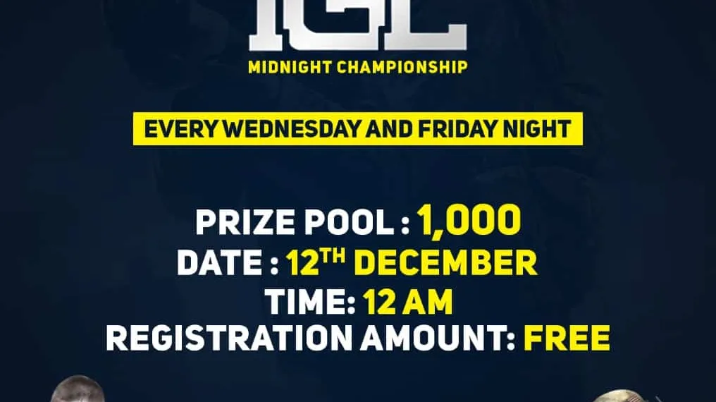 Indian Gaming League (IGL), the first Esports Gaming Company to host “Midnight Championship” from 12th December 2020 onwards