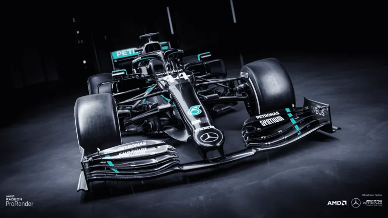 AMD shows stunning Mercedes Formula One Racecar 3D renders with AMD Radeon ProRender 2.0