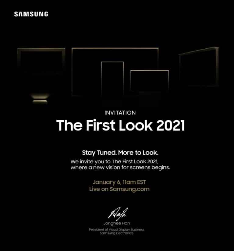 Samsung’s ‘First Look 2021’ event to unveil new display technology along with some new products on 6th January