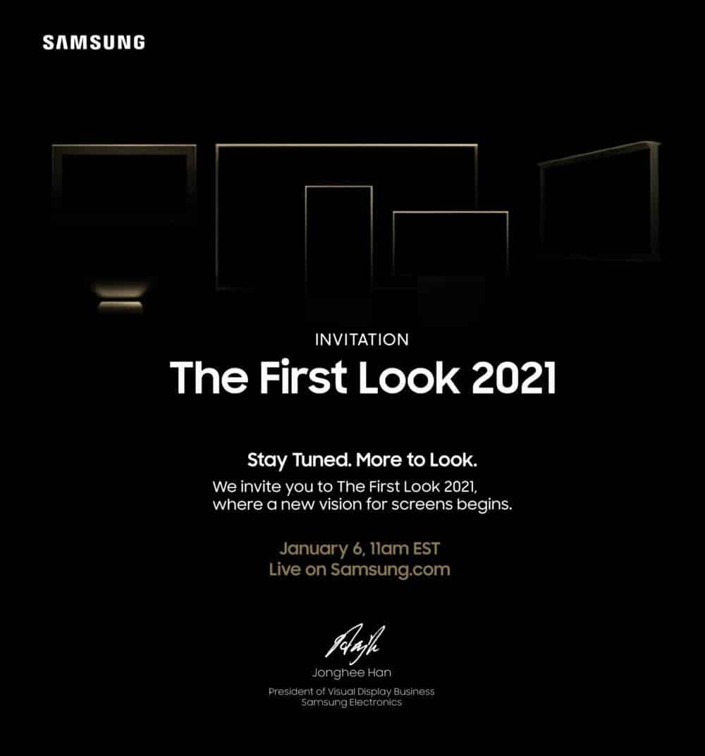 Samsung's 'First Look 2021' event to unveil new display technology along with some new products on 6th January
