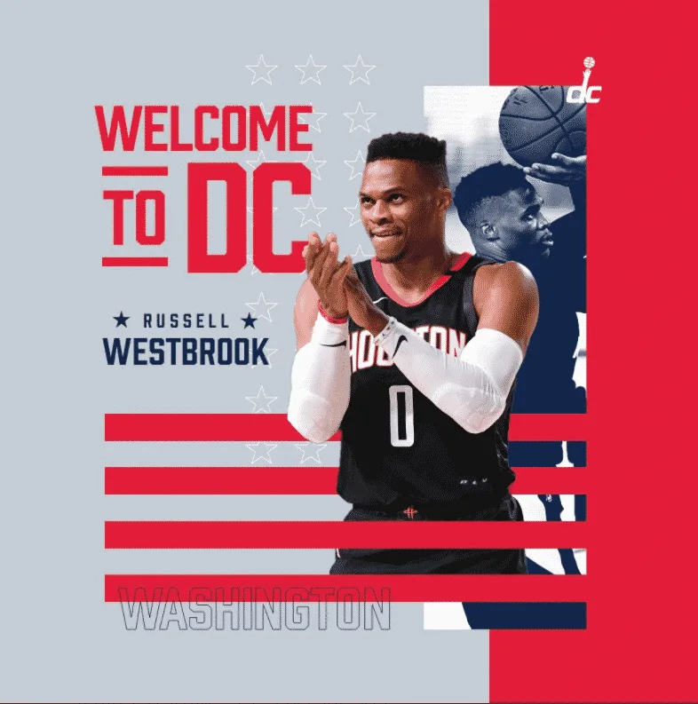 Washington Wizards welcome Russell Westbrook to their squad.