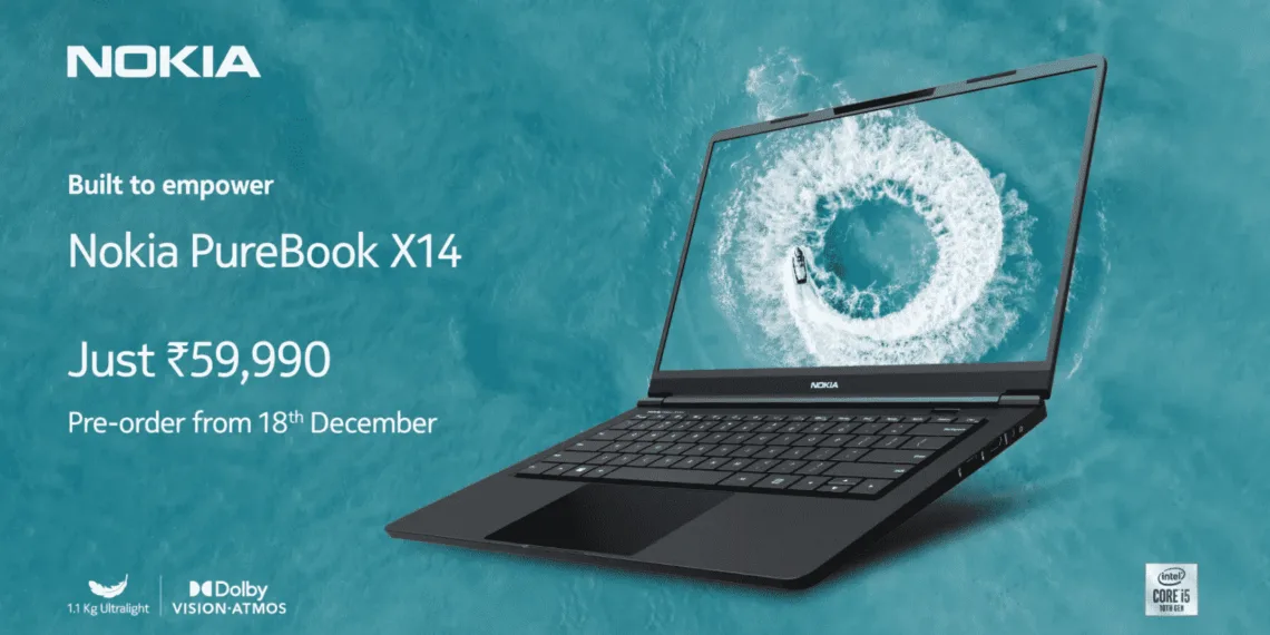 Nokia PureBook X14 with 14-inch FHD display, 10th gen Comet Lake CPU launched for ₹59,990