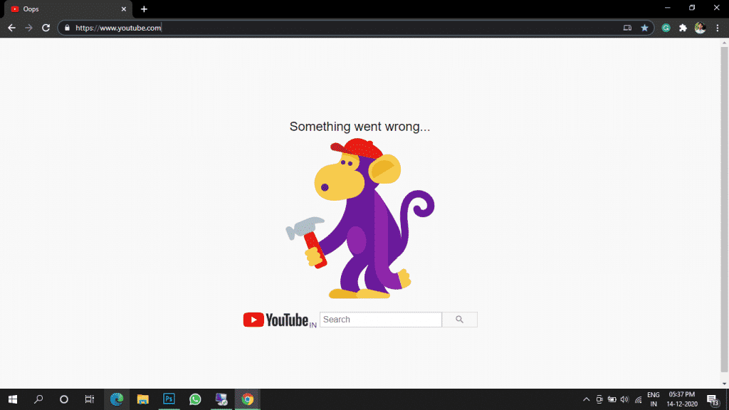Screenshot 73 YouTube and some of the Google Services are down for now