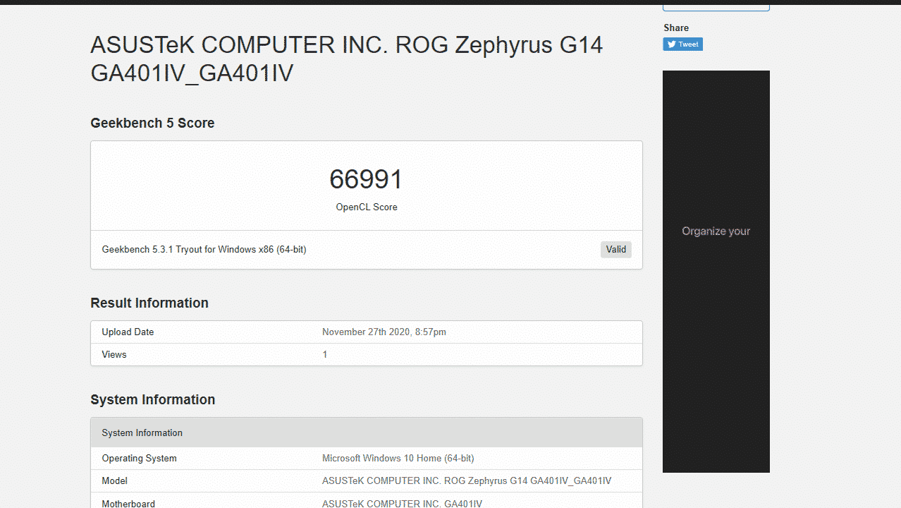 ASUS ROG Zephyrus G14 performance benchmarks: AMD Ryzen 9 4900HS is insane!