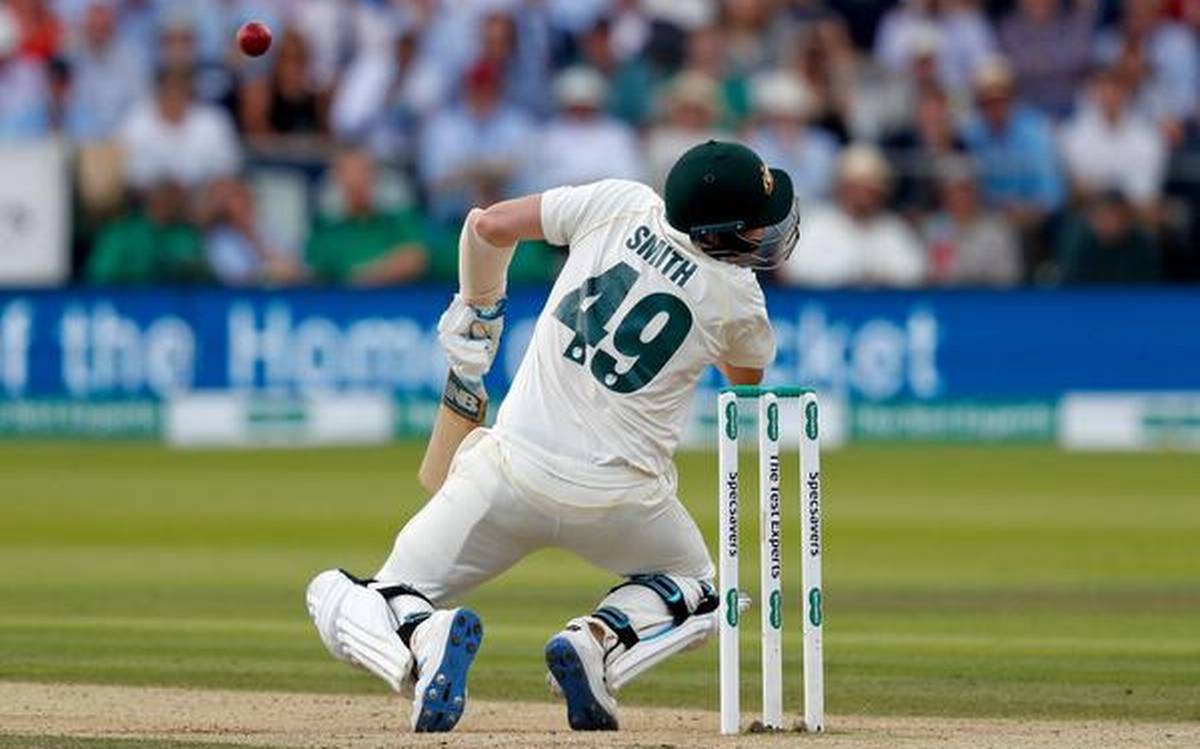 Steve Smuth getting hit from the ball.