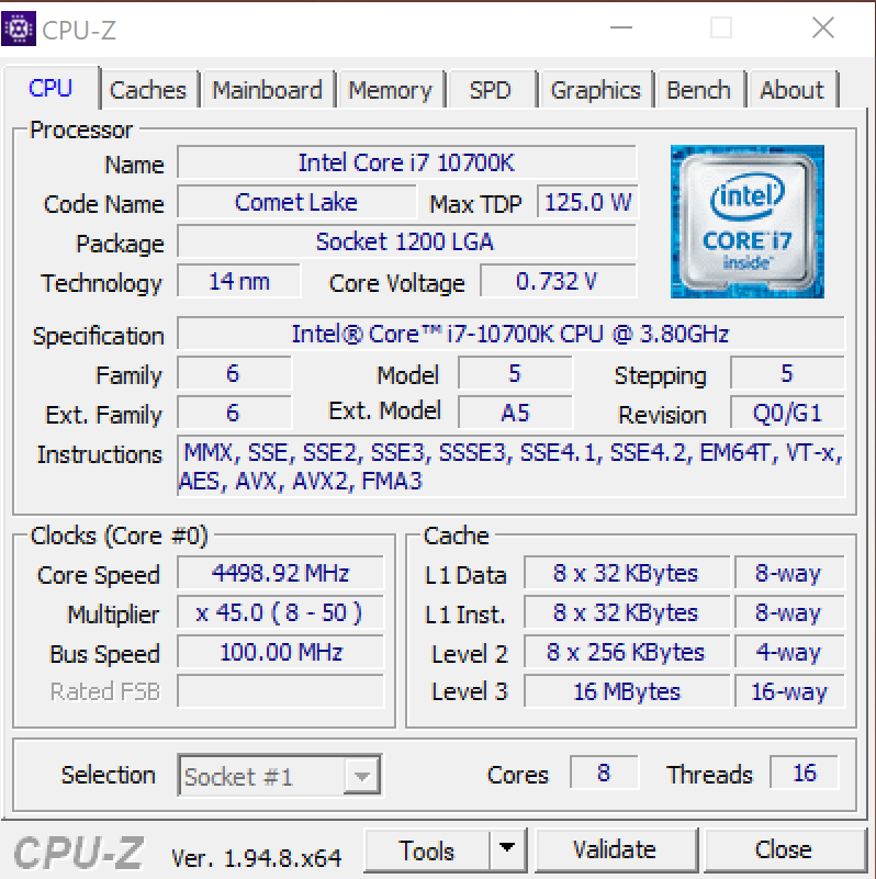 cpuz 10th Gen Intel Core i7-10700K review: Performance benchmarks prove why it's worth buying at Rs. 30,000