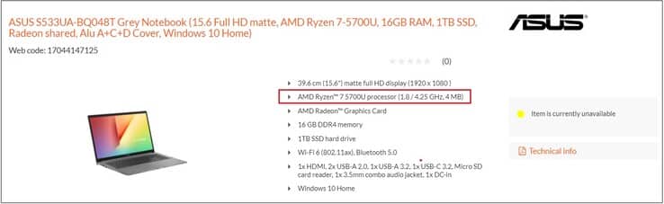 Upcoming AMD Ryzen 7 5700U & Ryzen 5 5500U Lucienne APUs spotted on ASUS Vivobook laptops