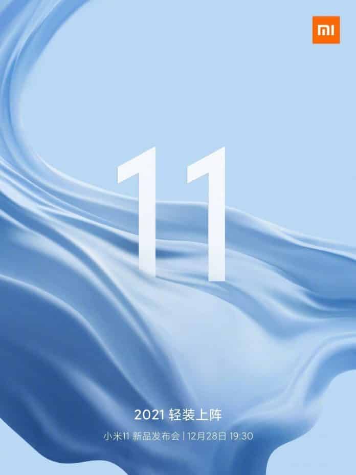 Xiaomi Mi 11 series launch date fixed on December 28