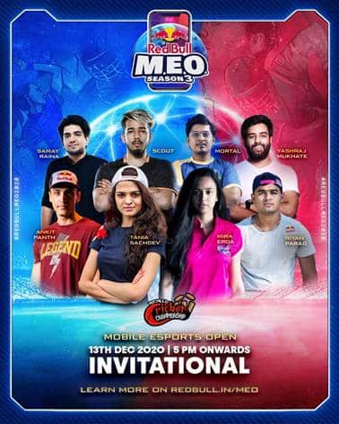 Red Bull M.E.O. 2020 India - World Cricket Championship National Final along with Top Sports personalities, Influencers, and Pro-Gamers to take place on 13th December
