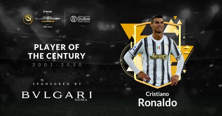 Cristiano Ronaldo wins Player of the Century award at Globe Soccer Awards 2020