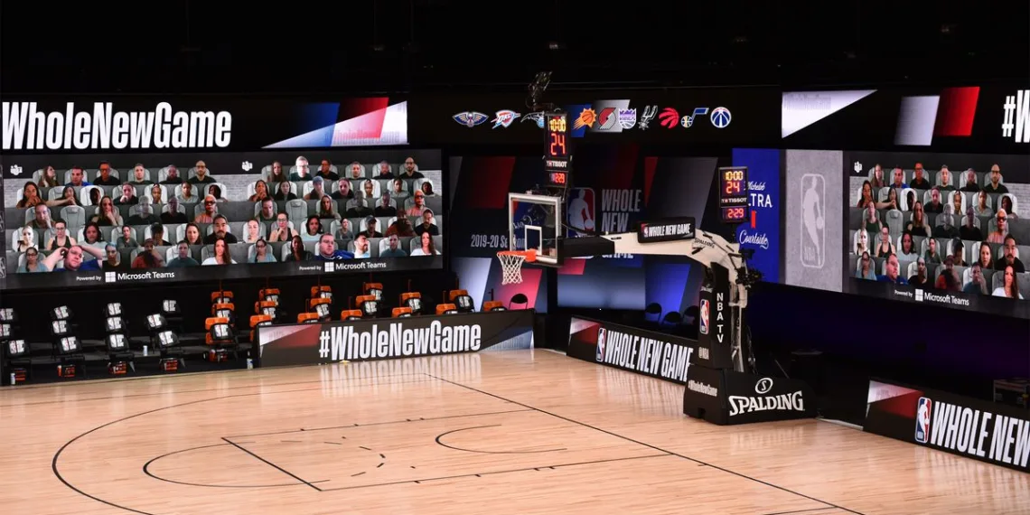 The NBA used virtual fans in the NBA bubble.