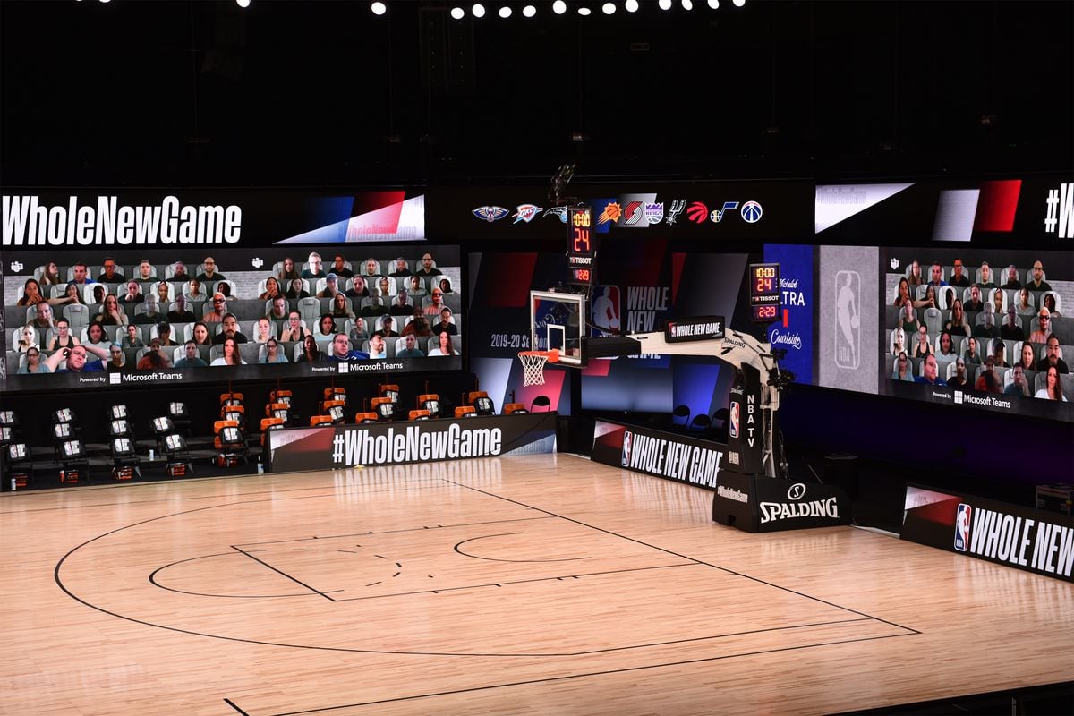 The NBA used virtual fans in the NBA bubble.