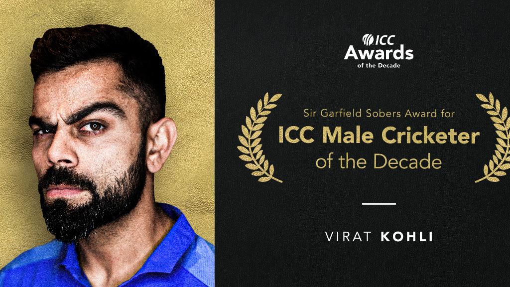 Indian skipper Virat Kohli wins Sir Garfield Sobers Award for ICC Male Cricketer of the Decade