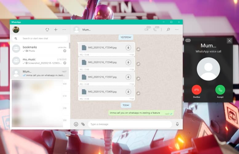 whatsapp receive audio call ui See How WhatsApp Audio and Video Calls work on Web and Desktop for some Beta users