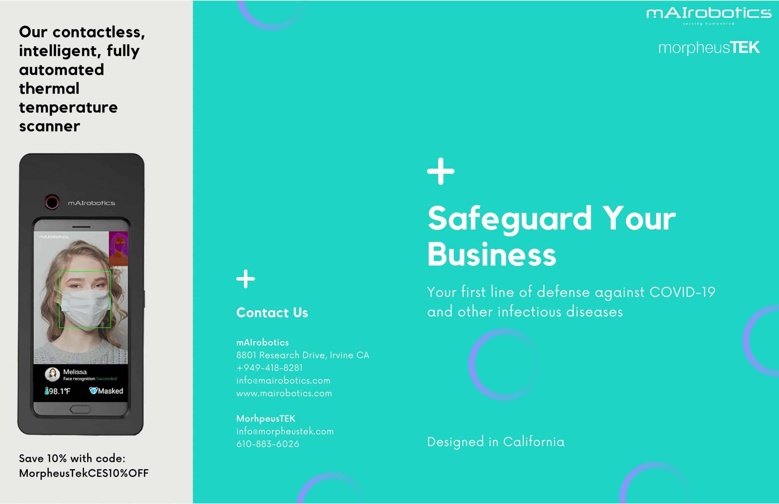 Safeguarding Businesses/CovidTECH: MorpheusTEK Partners with DreamVu & mAIrobotics to revolutionize Virus Technology