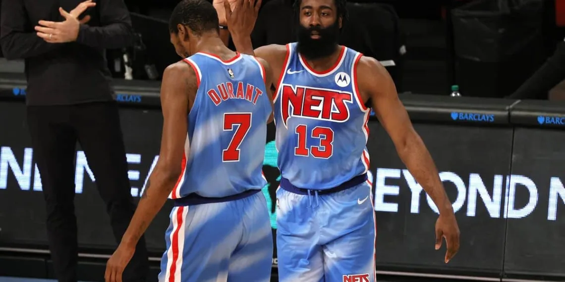 James Harden and Kevin Durant both had historic nights in the Nets' jersey.