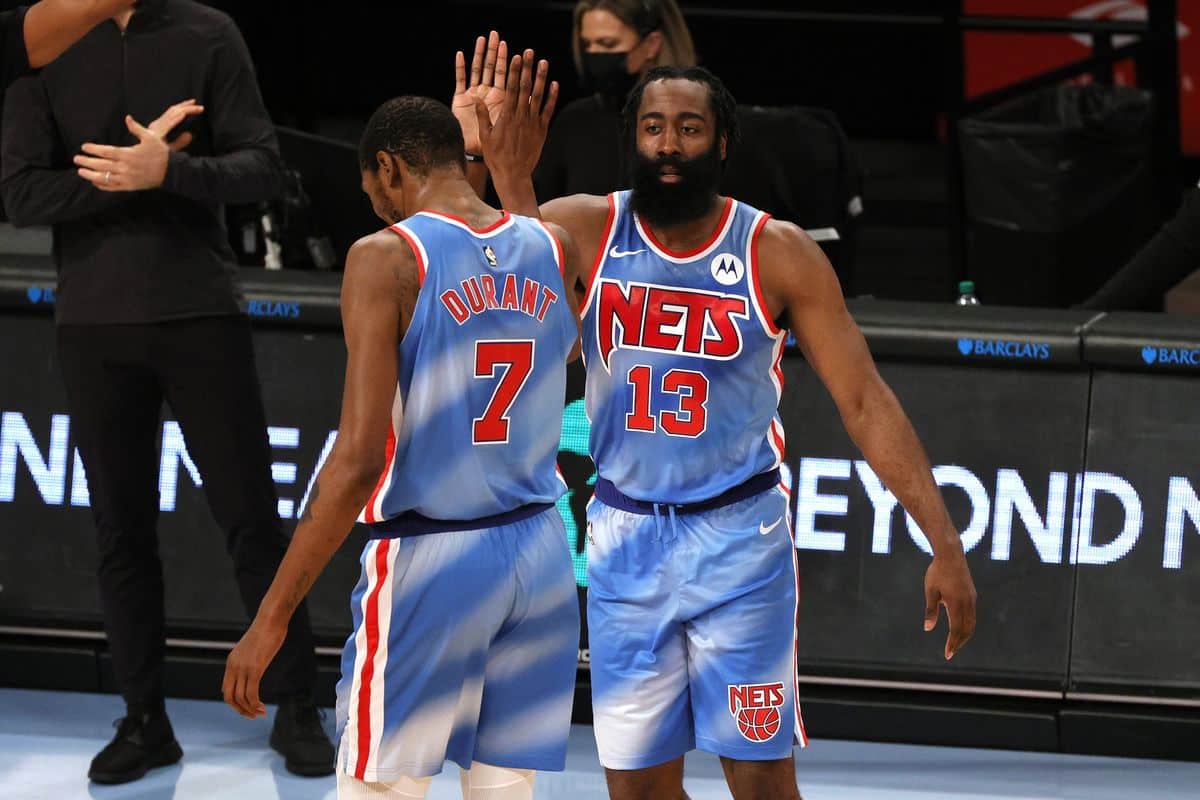 James Harden and Kevin Durant both had historic nights in the Nets' jersey.
