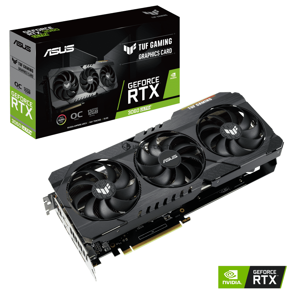 ASUS GeForce RTX 3060 Ultra 12 GB GDDR6 Graphics Card Pictured 1 ASUS designed new GeForce RTX 3060 custom card details leaked online