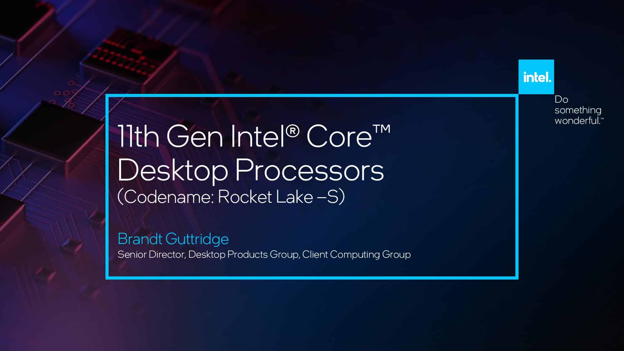 Intel showcases the Core i9-11900K at CES 2021