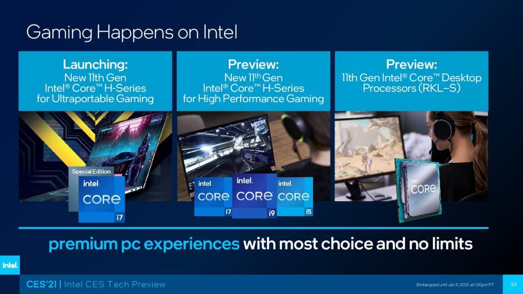 Intel showcases the Core i9-11900K at CES 2021
