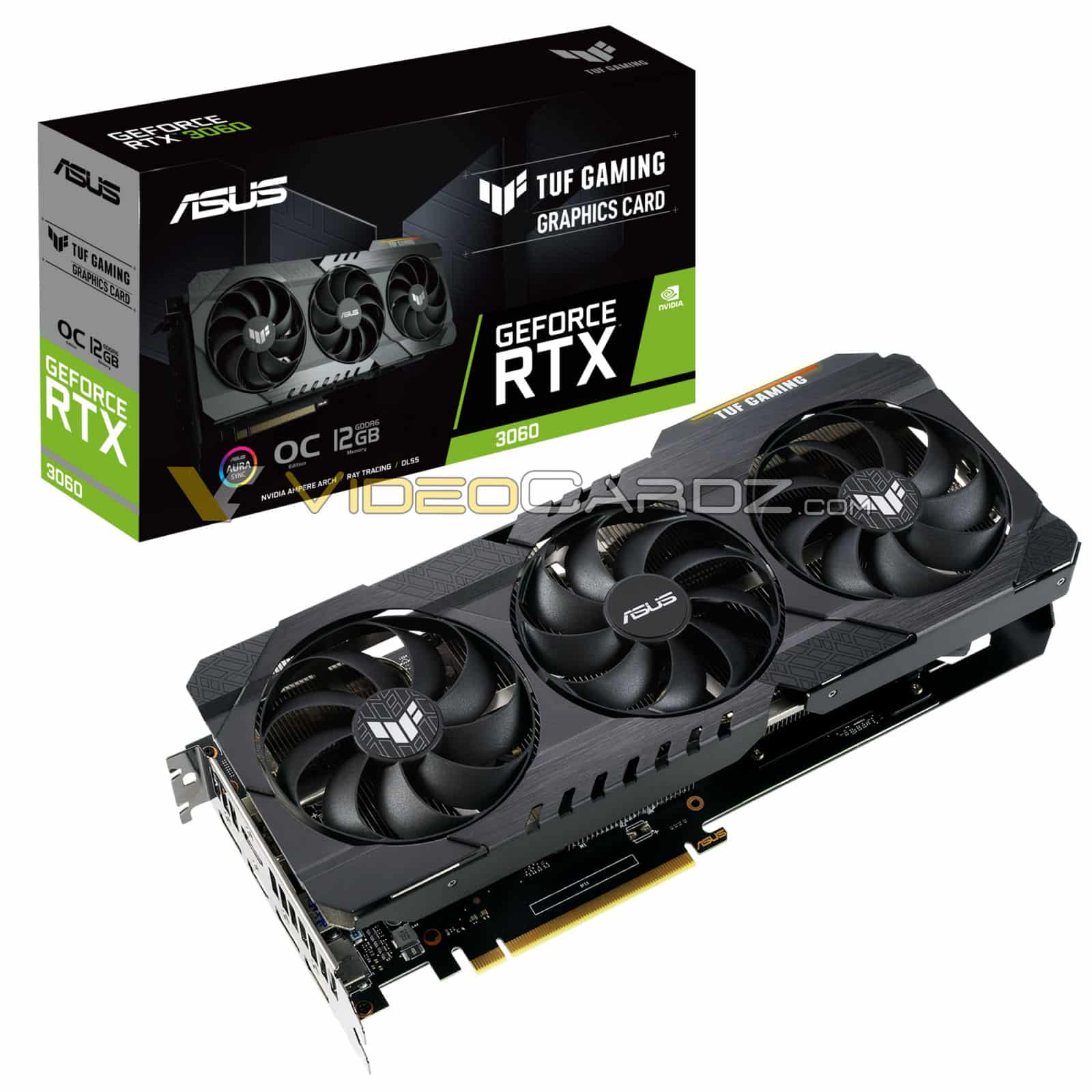 ASUS GeForce RTX 3060 TUF GAMING GPU with 12GB GDDR6 VRAM leaked before launch