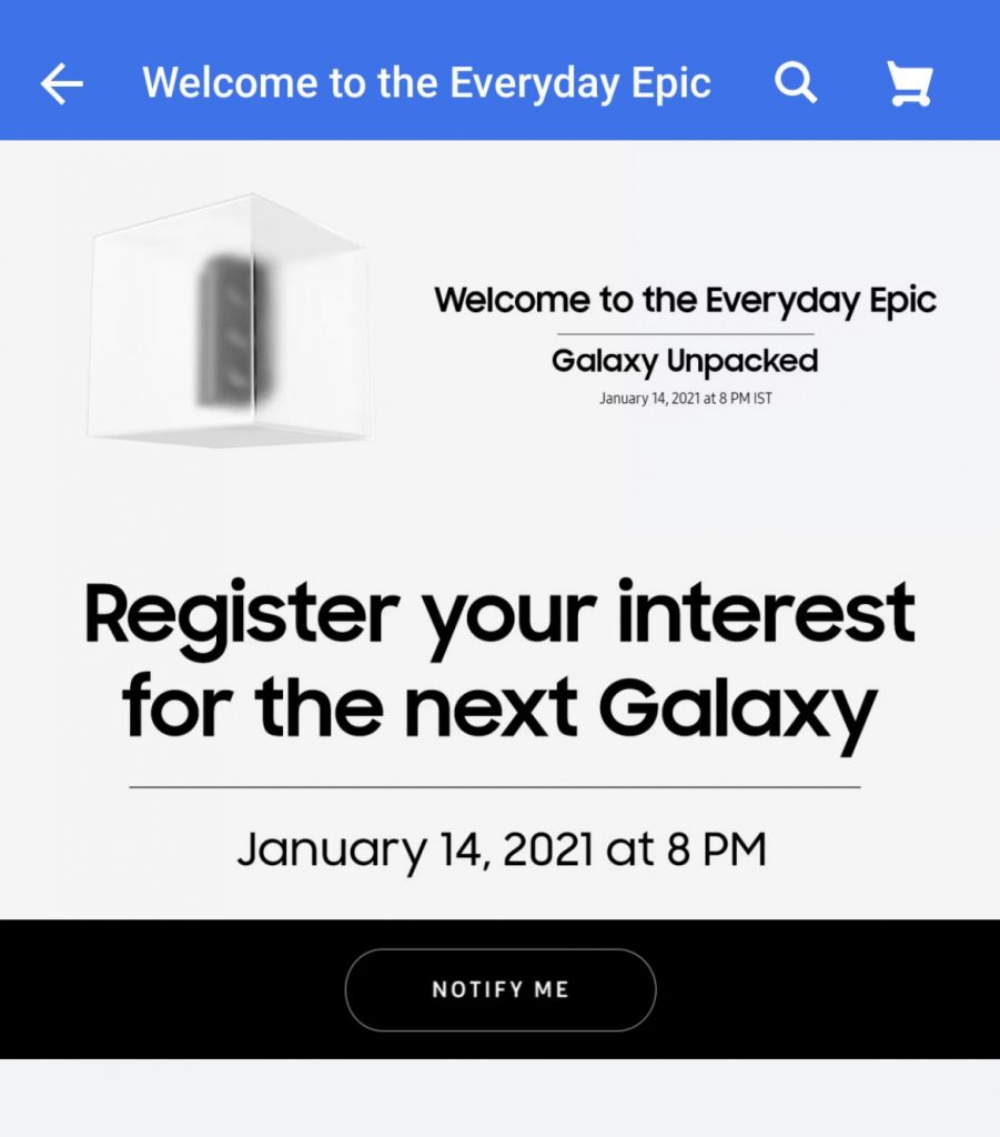 Eq28anTVgAEvNRo Official: Samsung Galaxy Unpacked 2021 launch event will be held on January 14