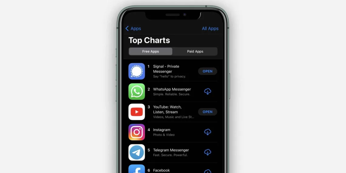 Signal app is trending on App Store & Play Stores worldwide