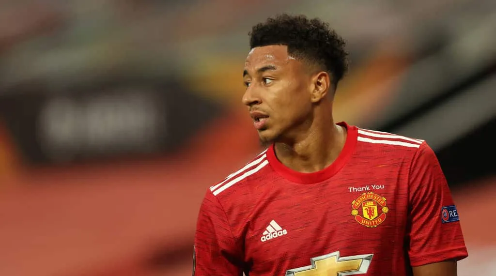 MANCHESTER, ENGLAND - AUGUST 05: Jesse Lingard of Manchester United during the UEFA Europa League round of 16 second leg match between Manchester United and LASK at Old Trafford on March 19, 2020 in Manchester, United Kingdom. (Photo by Matthew Ashton - AMA/Getty Images)
