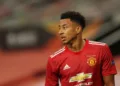 MANCHESTER, ENGLAND - AUGUST 05: Jesse Lingard of Manchester United during the UEFA Europa League round of 16 second leg match between Manchester United and LASK at Old Trafford on March 19, 2020 in Manchester, United Kingdom. (Photo by Matthew Ashton - AMA/Getty Images)