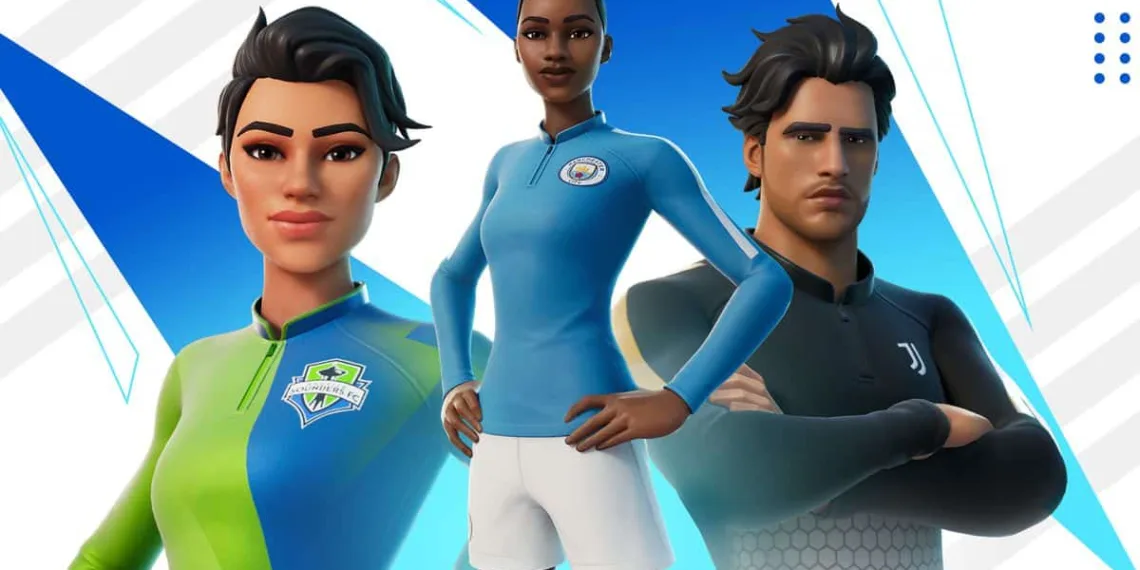 The new Fortnite skins feature big football teams.