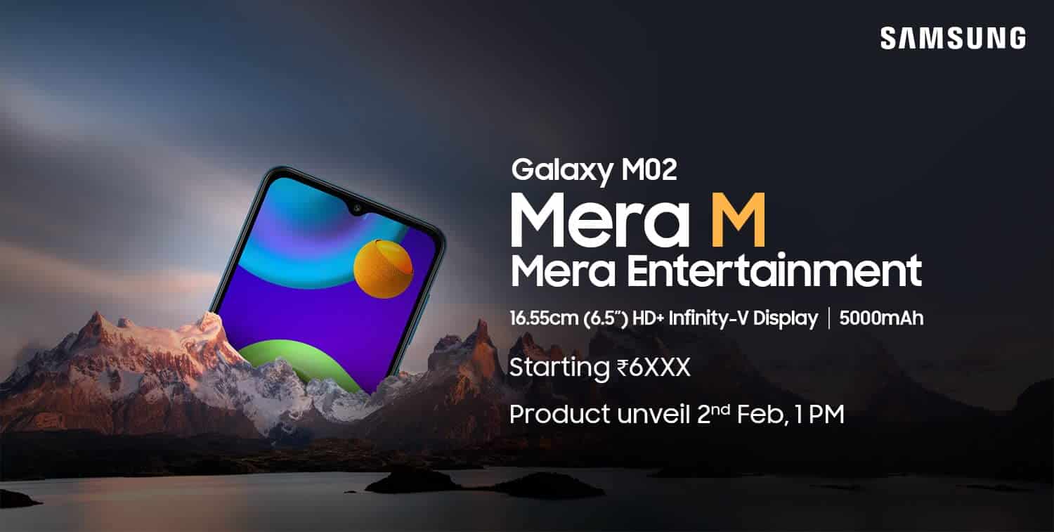 Samsung Galaxy M02 launching on 2nd February | Specifications revealed