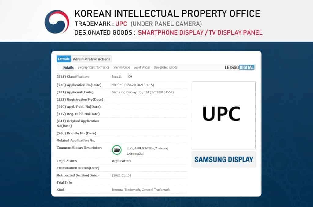 Samsung under display camera patent Samsung files patent for “Under Panel Camera” for future TVs and smartphones