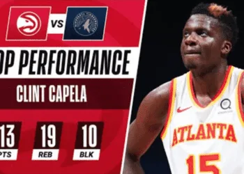 Clint Capela has 45 rebounds and 15 blocks over his past 2 games.