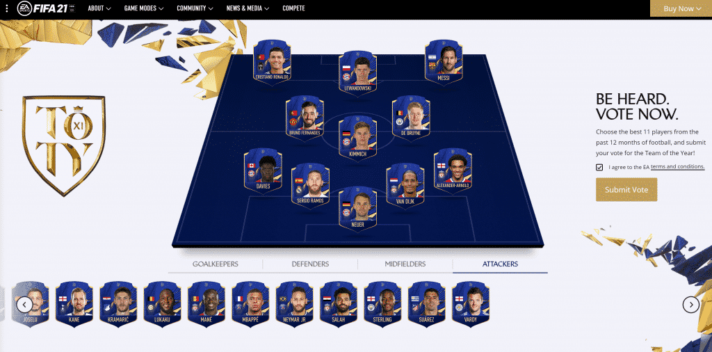 Screenshot 42 FIFA 21: Team Of The Year voting has begun, chose your dream TOTY XI now!