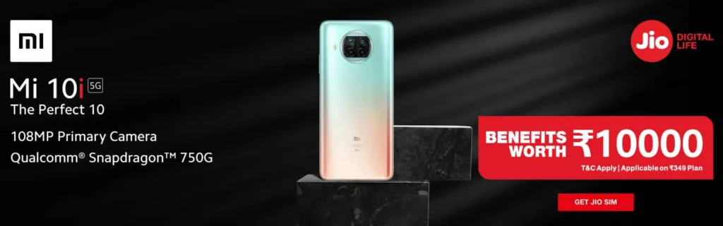 Reliance Jio brings new Xiaomi Mi 10i Cashback Offer