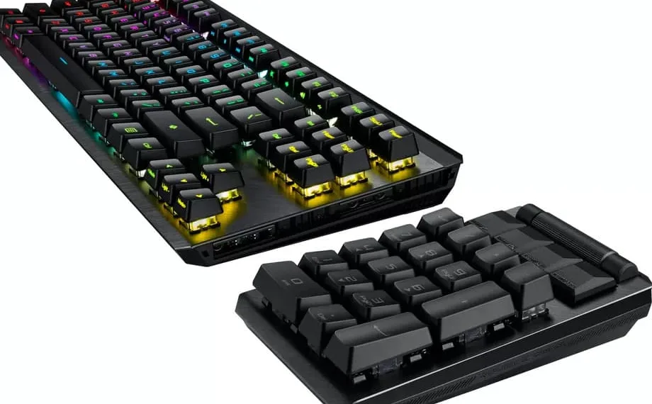 CES 2021: ASUS announced ROG Claymore II mechanical keyboard with a handy detachable number pad
