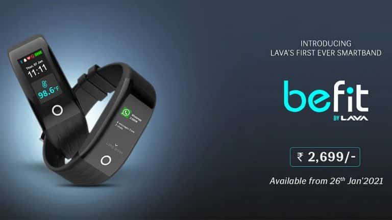 LAVA introduced its first-ever fitness band BeFIT at only INR 2,699
