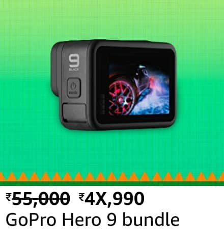 go pro hero 9 GoPro HERO 9 Black Holiday Bundle will be available for under Rs 50,000 during Amazon's Great Republic Day Sale