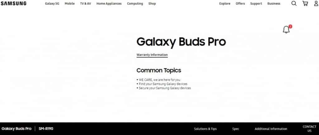 gsmarena 001 Samsung confirmed the Galaxy Buds Pro moniker on its website