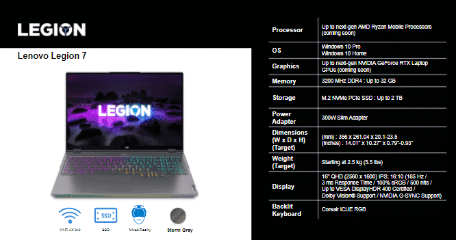 legion 7 Lenovo announces Legion Slim 7 Gaming Laptop