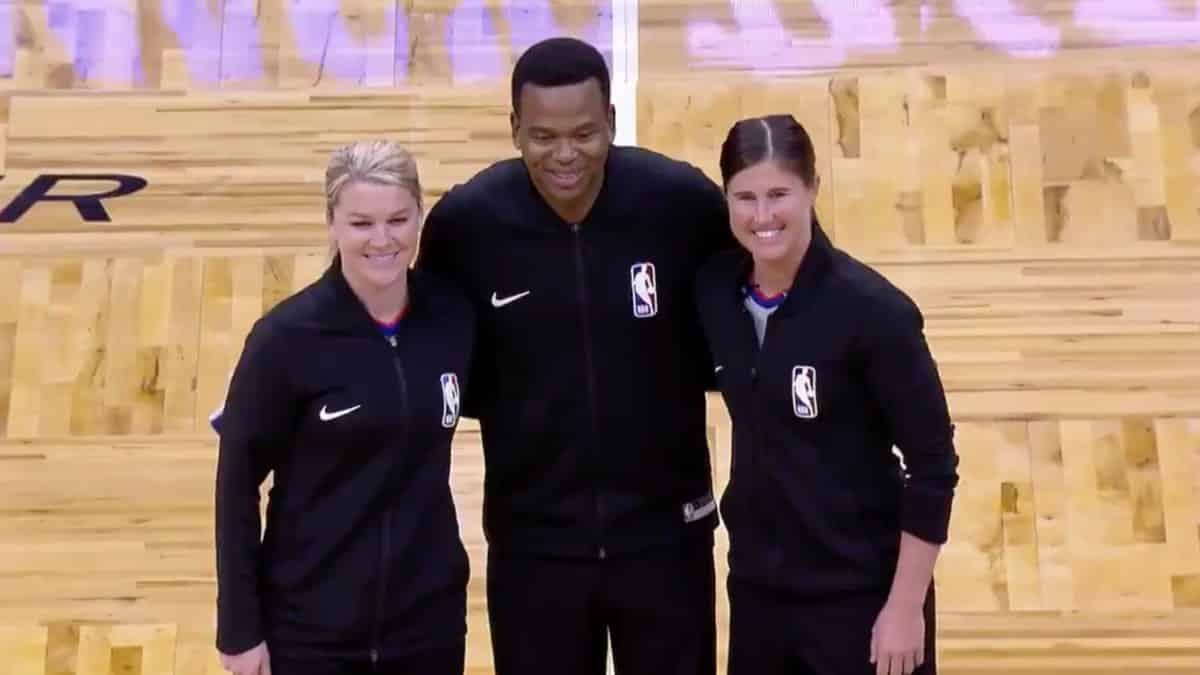 Natalie Sago and Jenna Schroeder have made NBA history as the first female referees to work on the same court.