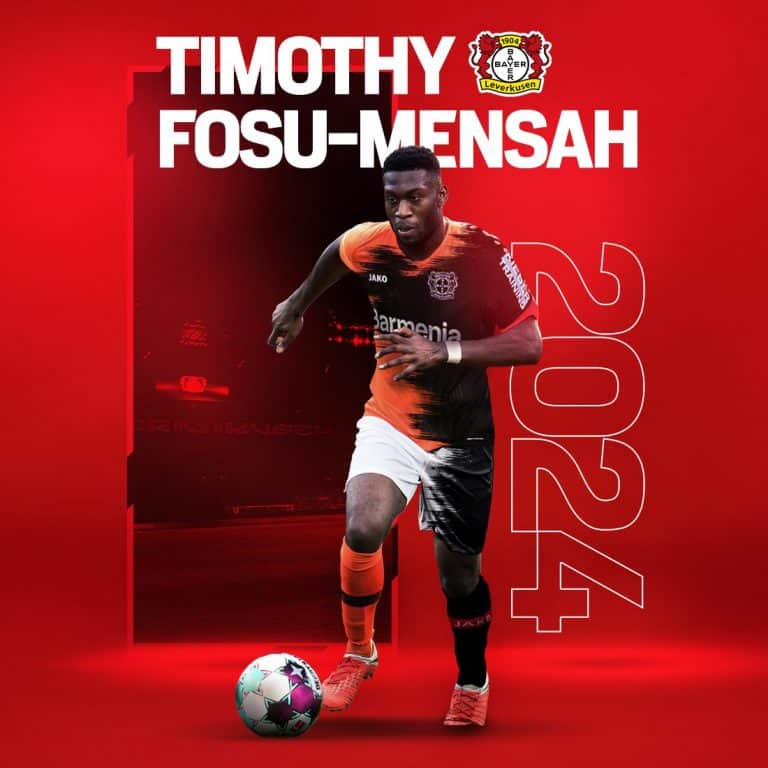 OFFICIAL: Bayer Leverkusen complete signing of Timothy Fosu-Mensah from Manchester United