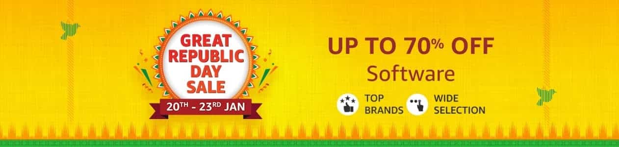 Grab great deals on Antivirus, Office and E-learning software delivered to your e-mail this Amazon Great Republic Day Sale