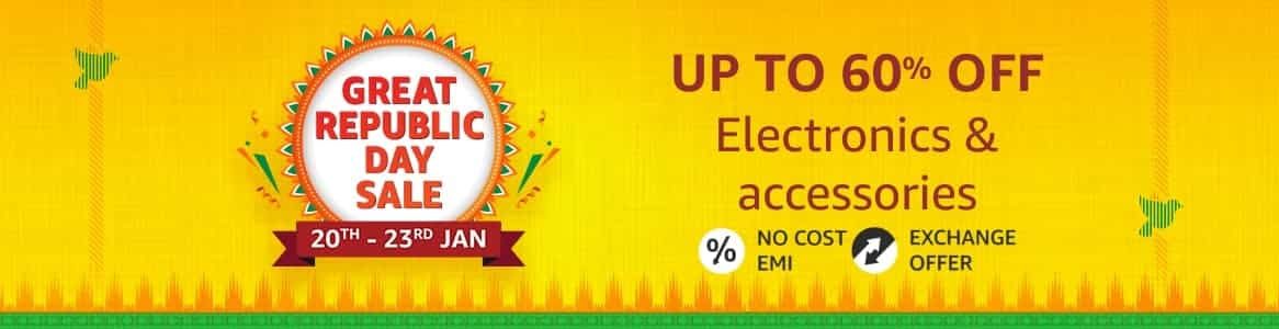 Best Electronic & Accessories deals revealed for Amazon Great Republic Day Sale